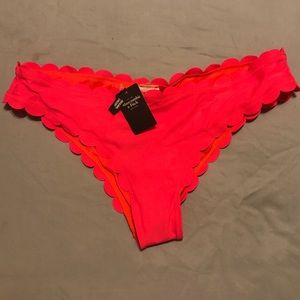 NWT Abercrombie & Fitch coral scallop swim bottom